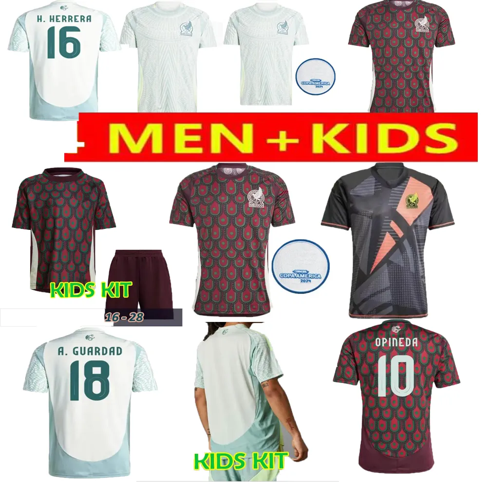 S-xxl Mexico Copa America Raul Chicharito Soccer Jerseys 2023 Lozano dos Santos 24 25 H.Lozano Men Men Kids Football Shirts Mundlifs Wersja fanów Wersja fanów