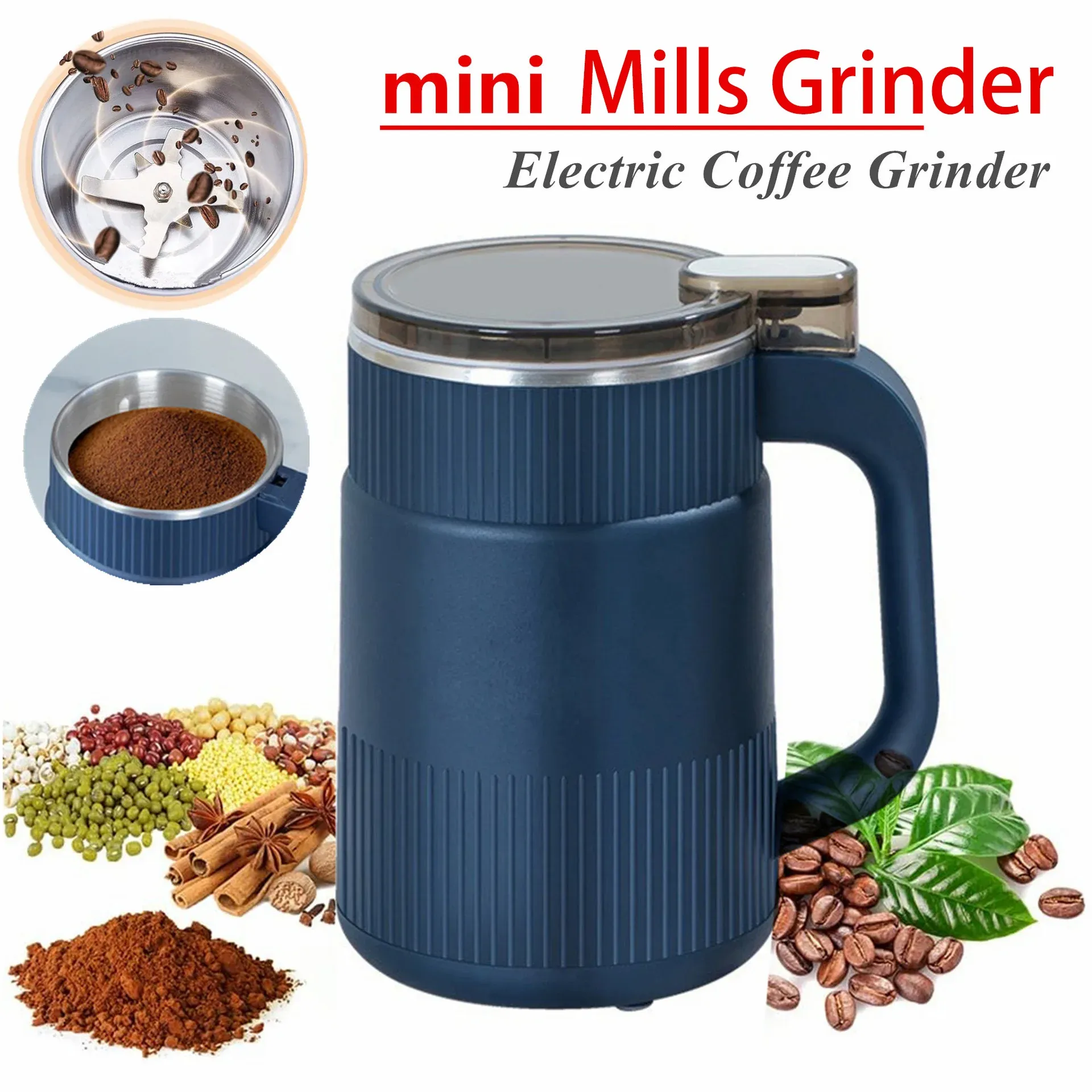 Moedores de café moedores moedor doméstico pequeno máquina de pó ultrafino moedor elétrico grãos esmagamento ferramentas cozinha