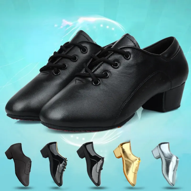 Shoes XIHAHA Men Black Latin Dance Shoes Low Heels Ballroom Men's Dancing Shoes for Boys Tango Salsa Rumba Modern Jazz Dance Sneaker