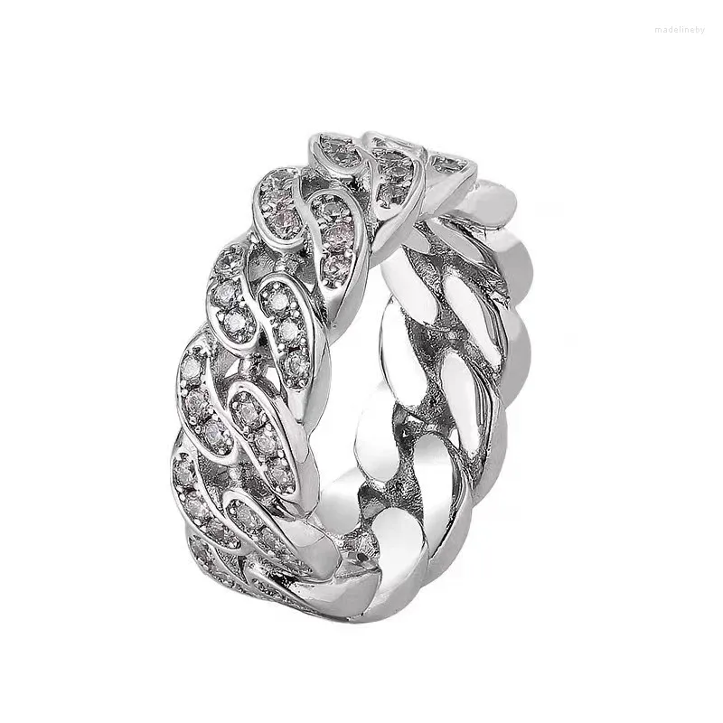 Кольца-кластеры, кольцо-цепочка, мужское модное высококачественное индивидуальное циркониевое женское закрытое указательное кольцо из серебра 925 пробы, ювелирные изделия