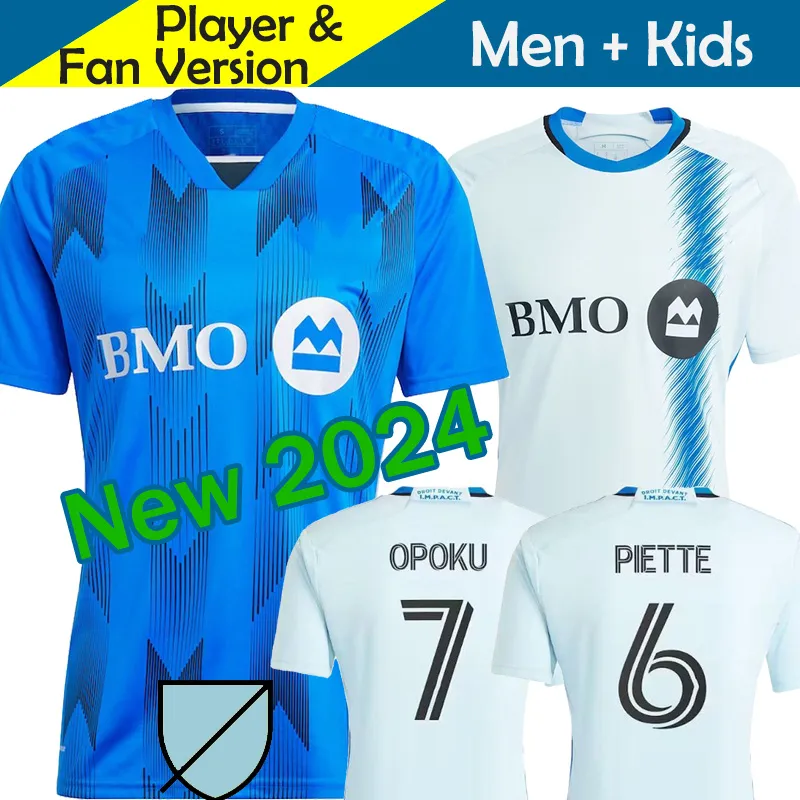 2023 2024 CF Montreal Maillot Soccer Jerseys Kids Kit Man 23/24 Football Shirts Home Light Blue Royal Away Men's Uniform WANYAMA BINKS PIETTE MILJEVIC QUIOTO