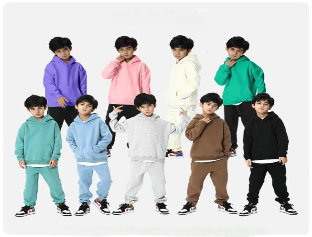 Big Kids Boys Noël 2pcs Costumes de sport Ensembles de vêtements Survêtements à capuche à capuche Pullpants tenues enfants designer Mode S66278171