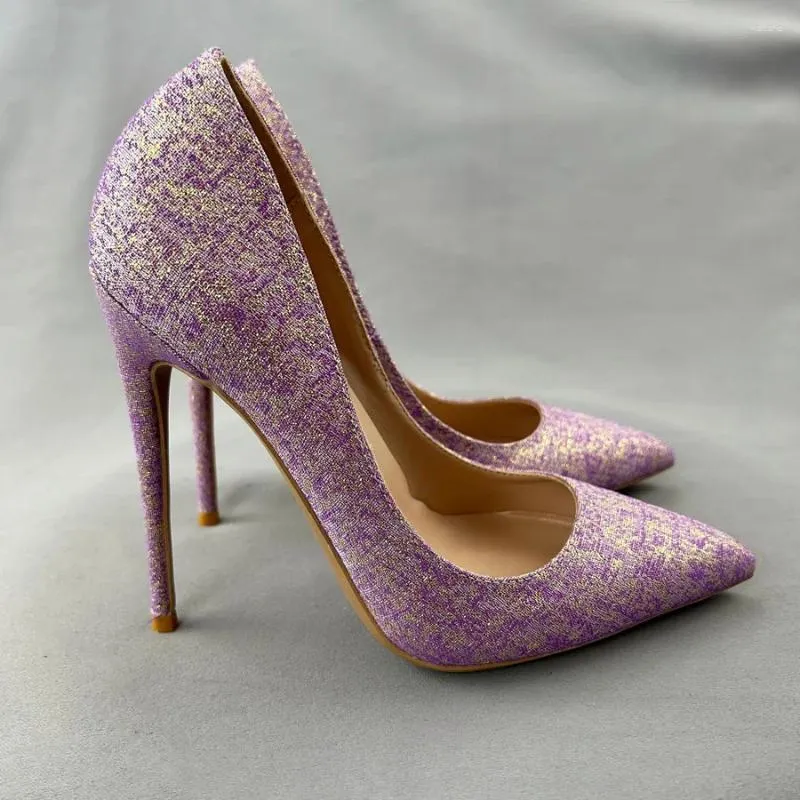 Sapatos de vestido rosa 12cm salto alto deslizamento na festa mulheres boca rasa apontou bombas tamanho 44 45