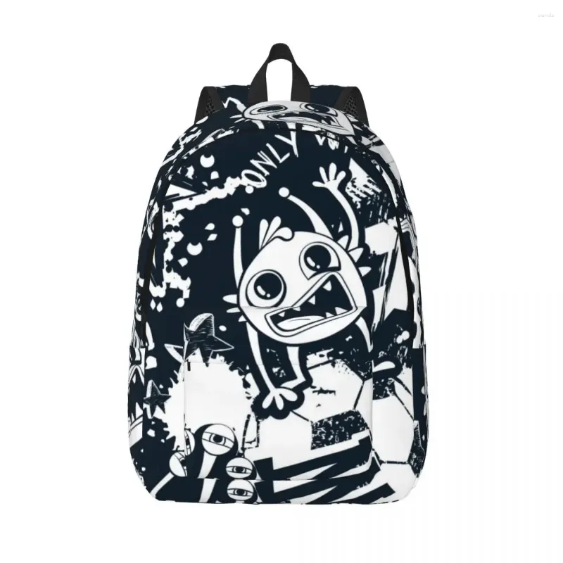 Backpack Student Bag Abstract Grunge Urban Monster Character Parent-child Lightweight Couple Laptop