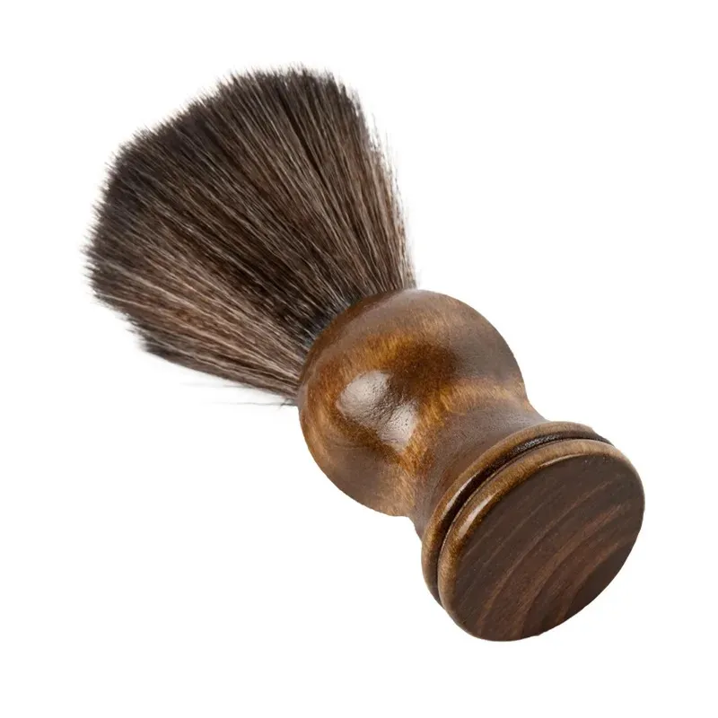 2020 Capelli Pennello da barba da uomo Barbiere Salon Uomo Barba facciale Apparecchio la pulizia Strumento da barba Pennello da rasoio con manico in legno