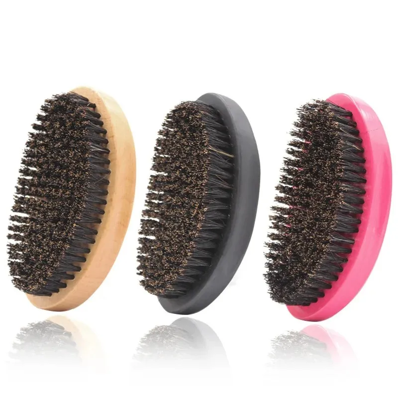 Bristle Wave Brush Hair Combs Hair Bear Combl كبير مقبض خشبي منحني كبير