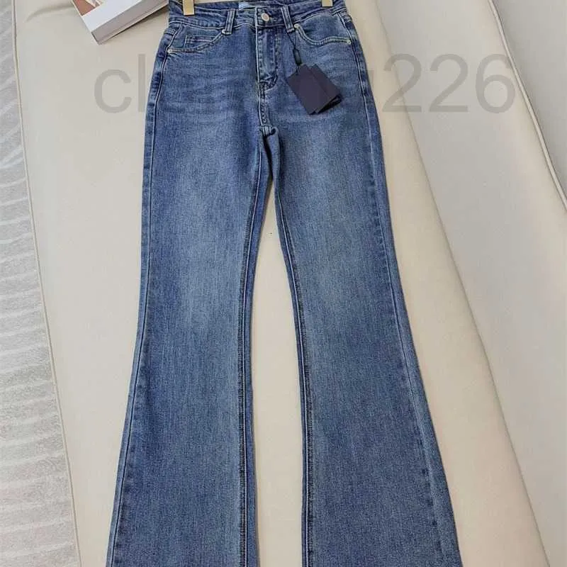 Women's Jeans Designer 24 Early Spring New Style Plush Pocket Letter Logo High Waist Slim Fit Jeans MTJ2