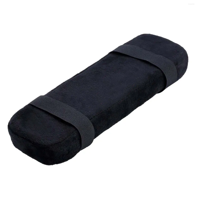 Chair Covers Arm Rest Pillow Washable Universal Armrest Pads With Elastic Strap For Computer Gaming Office Desk Black