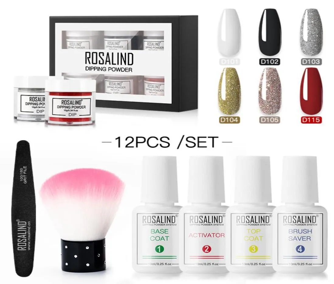 Nail Glitter Dip Powder Set für Kunstdekorationen Alle Maniküre trocken ohne Lampe Cure Dipping Nails1123832