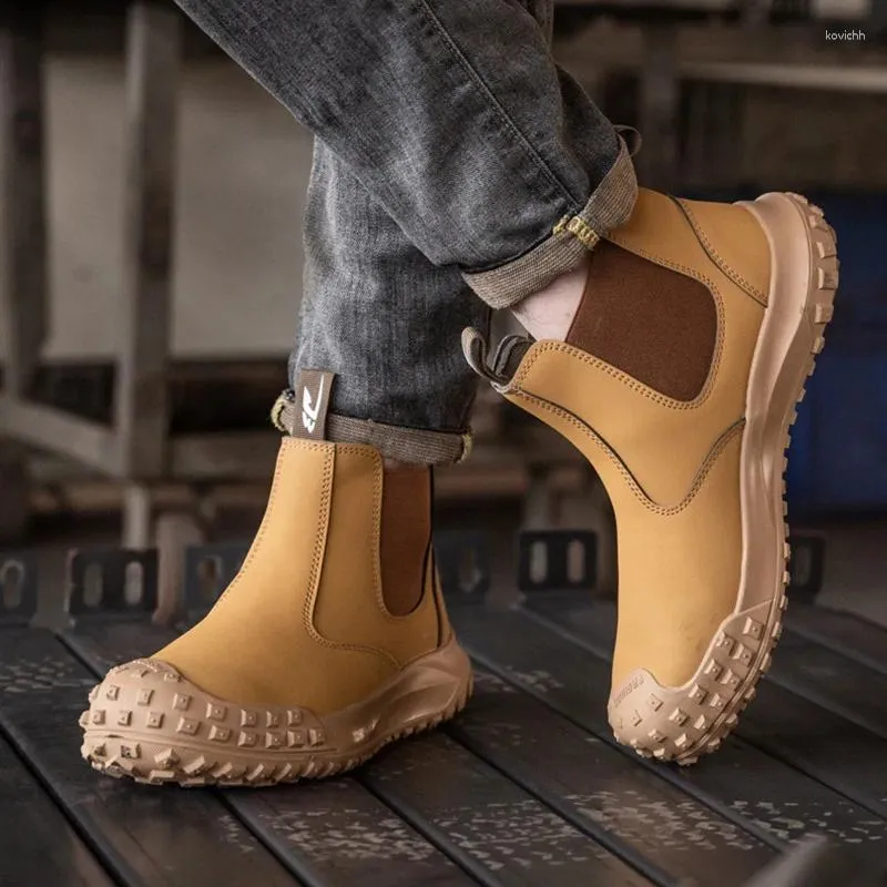 Обувь для фитнеса JUBANG 2024, защитные ботинки для мужчин, рабочие промышленные ботинки высокого качества со стальным носком, зимняя мужская конструкция