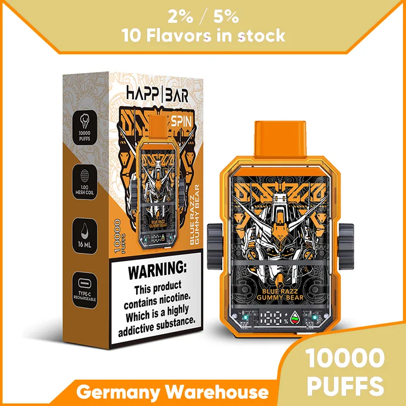 Barre d'origine Super Vaper Disposable Puff 10k Vapes de cigarettes électroniques Bobine de recharge Ajustement du flux d'air Best Quality Puffs Eu Warehouse