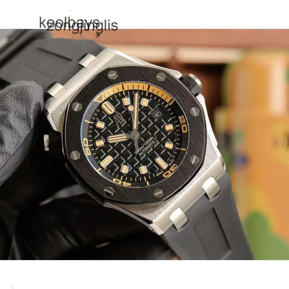 APS Watch Wysoka jakość APS klasyczni mężczyźni oglądaj APS 15710 Auto Randwatch Relgio YT7S Super Colone Mocned Melomical Ruch Uhr Transparent Guma Pasek M H0U9