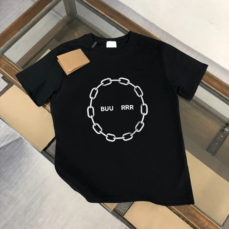 B marque luxe T-Shirt pour femmes concepteur haut en coton mâle lettre haut décontracté chaîne de fer Cool été T-Shirt