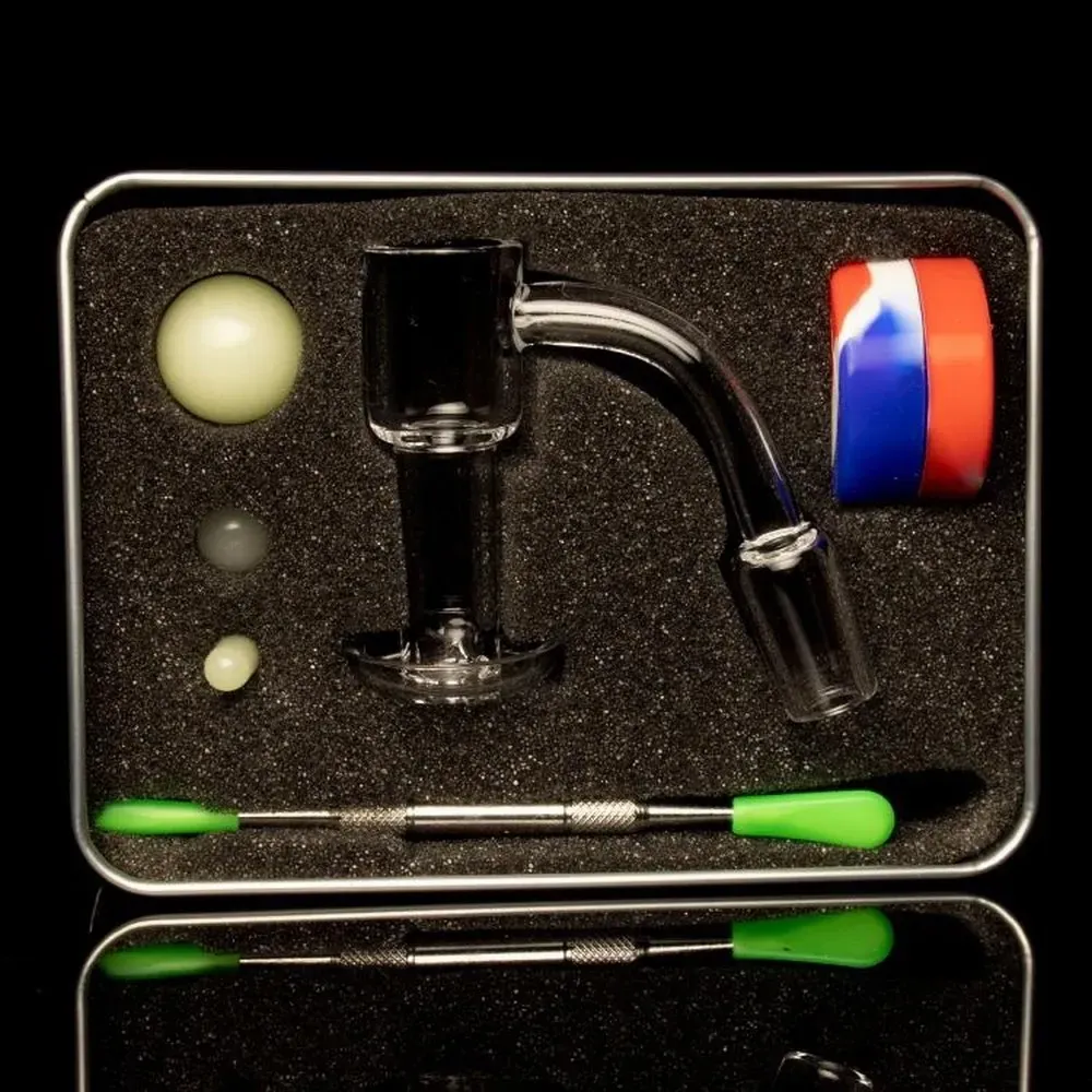 New terp slurper quartz banger sets smoking glass marble pearl pill glow in the dark smoking accessories for bong dab rigs