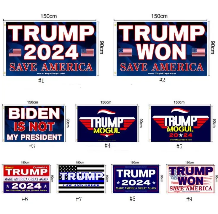 3*5 FT Trump Won Flag 2024 Election Flags Donald The Mogul Save America 150*90cm Banner SN2804