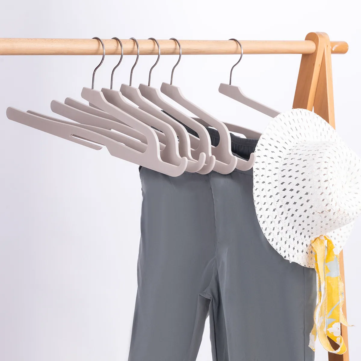 Hurdle Pants Hangers, International Design Patented, Slim, Velvet, Organizes in 1 Second, Space-Saving, Heavy-Duty, Non-Slip, Multi-Functional Hooks