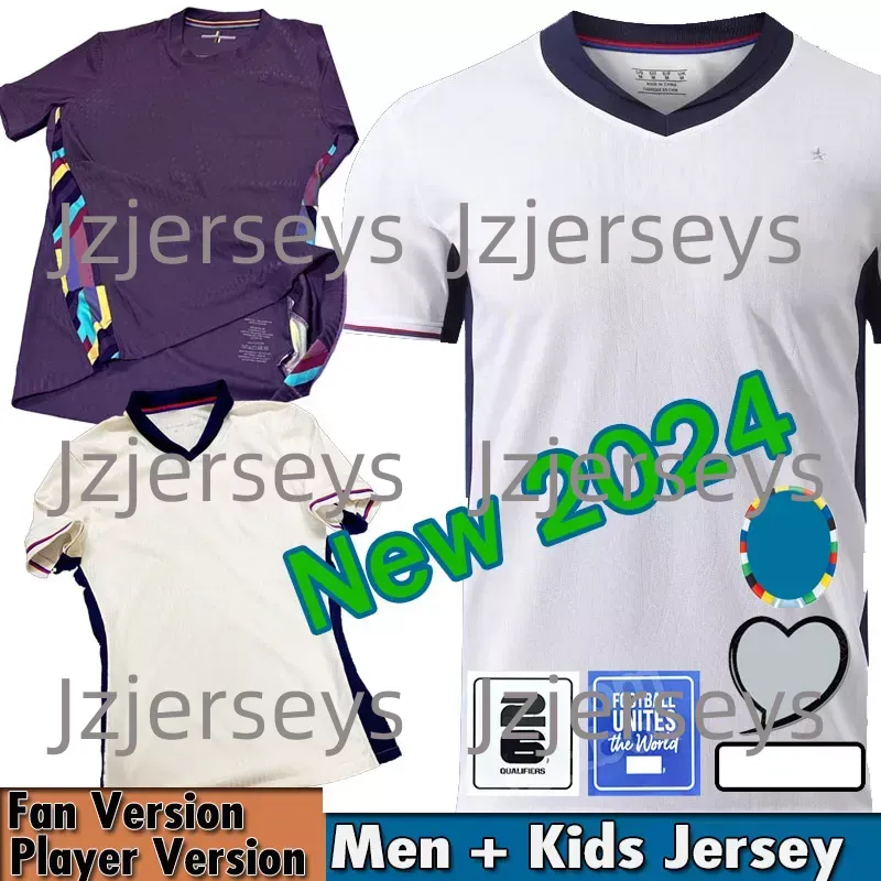 23 24 25 Angleterre Football Shirt Bellingham Rashford Kane 2024 Euro Cup 2025 Soccer Jersey Team Men Kid Kid Kit 150 ans Traine STONES SAKA RICE FODEN GREALISH