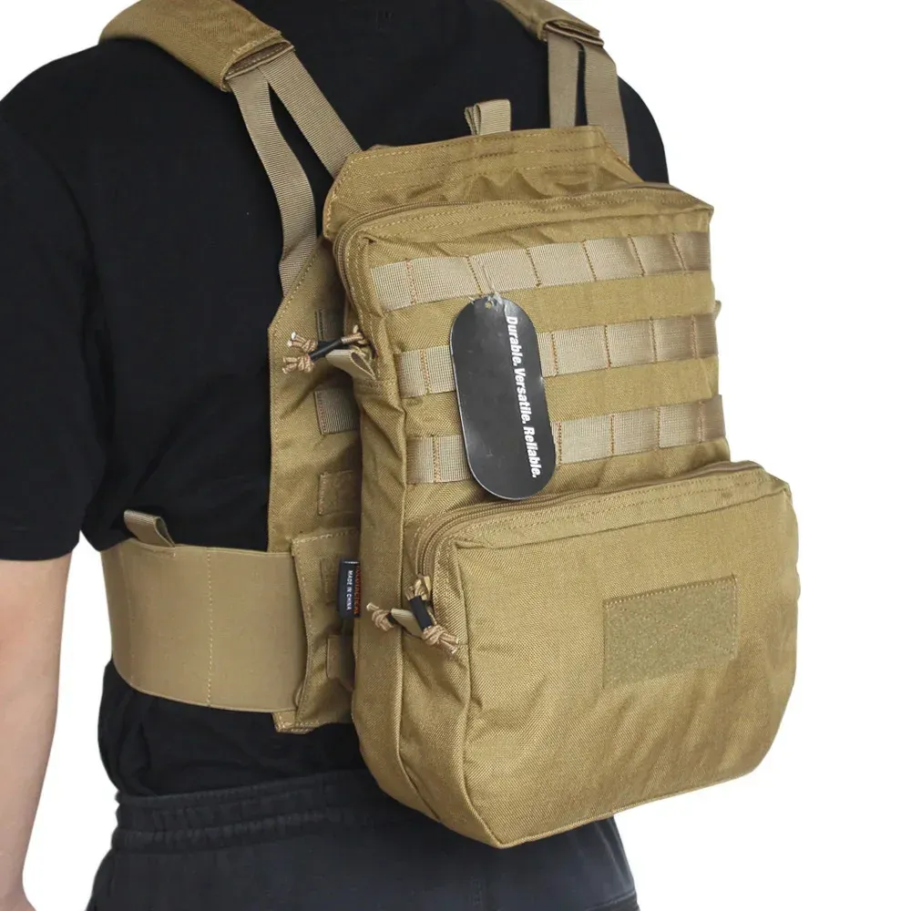 Çantalar Taktik Molle Backpack Ordusu Askeri Hidrasyon Airsoft Savaş Su Çantası EDC Avcılık Dayanıklı yelek torbası ekipmanı