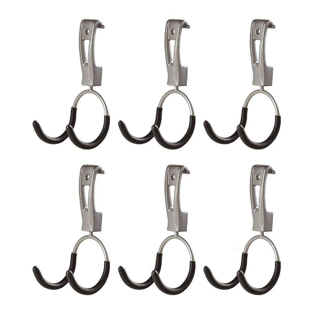 Rubbermaid Universal Powder Coaded Metallic FastTrack Hanging Garage Hook Organisatörer för stege, verktyg och cykellagring (6 Pack)