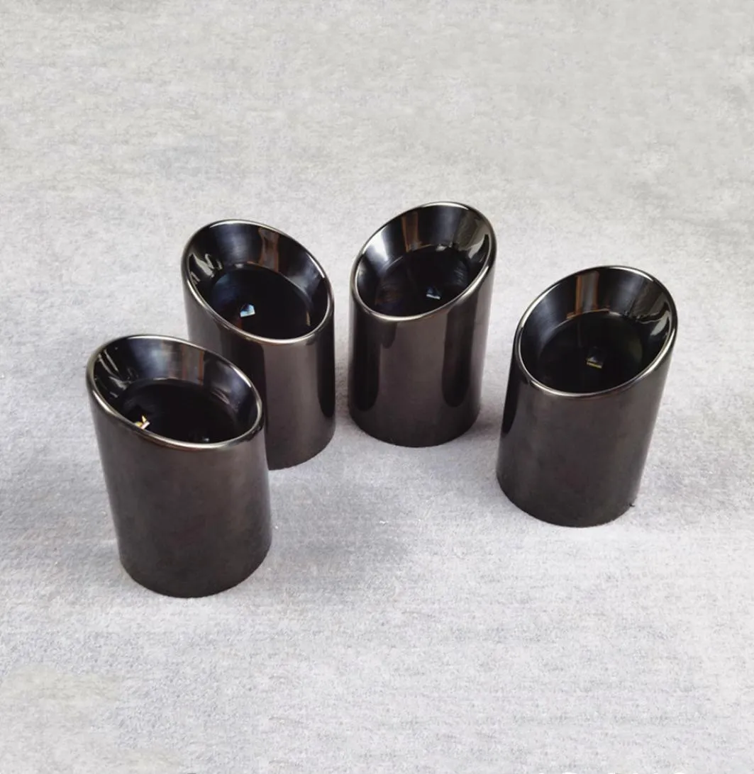 4 pièces un ensemble de buses de tuyau d'échappement de style de voiture pour BMW M2 M2C M3 M4 noir titane acier inoxydable silencieux Tip6480456