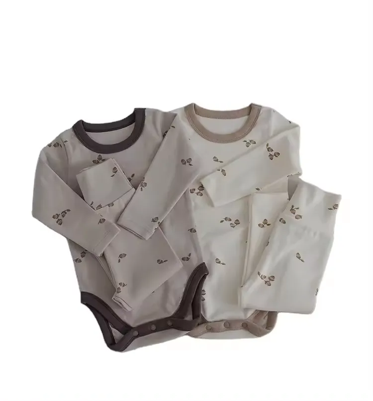 Katoenen outfit lente herfst pasgeboren baby peuter jongens meisjes kleding romper broek babykleding set