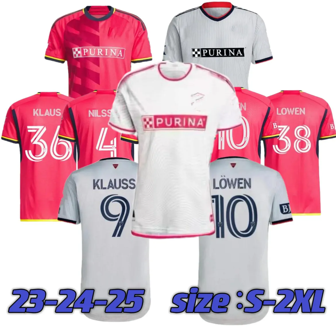 St. L Ouis City 22 2023 2024 2025 Soccer Jerseys New St Louis''red'gioacchini Vassilev Bell Pidro Football Shirt Home Player Version Fan Jersey