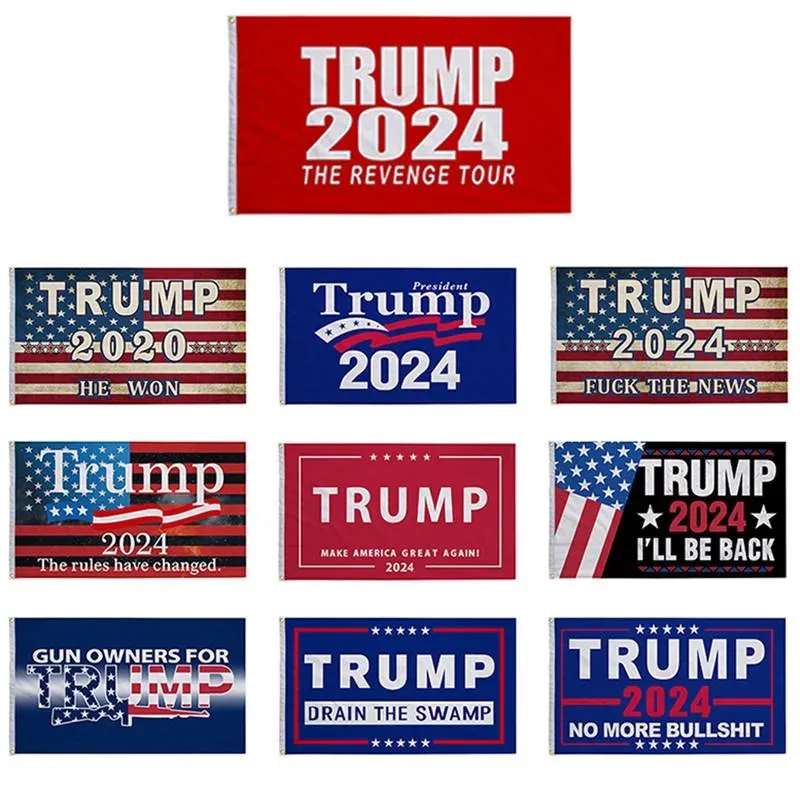 3x5 FT Trump Vlag 2024 Verkiezingsvlaggen Donald The Revenge Tour 150x90cm Banner Snelle verzending