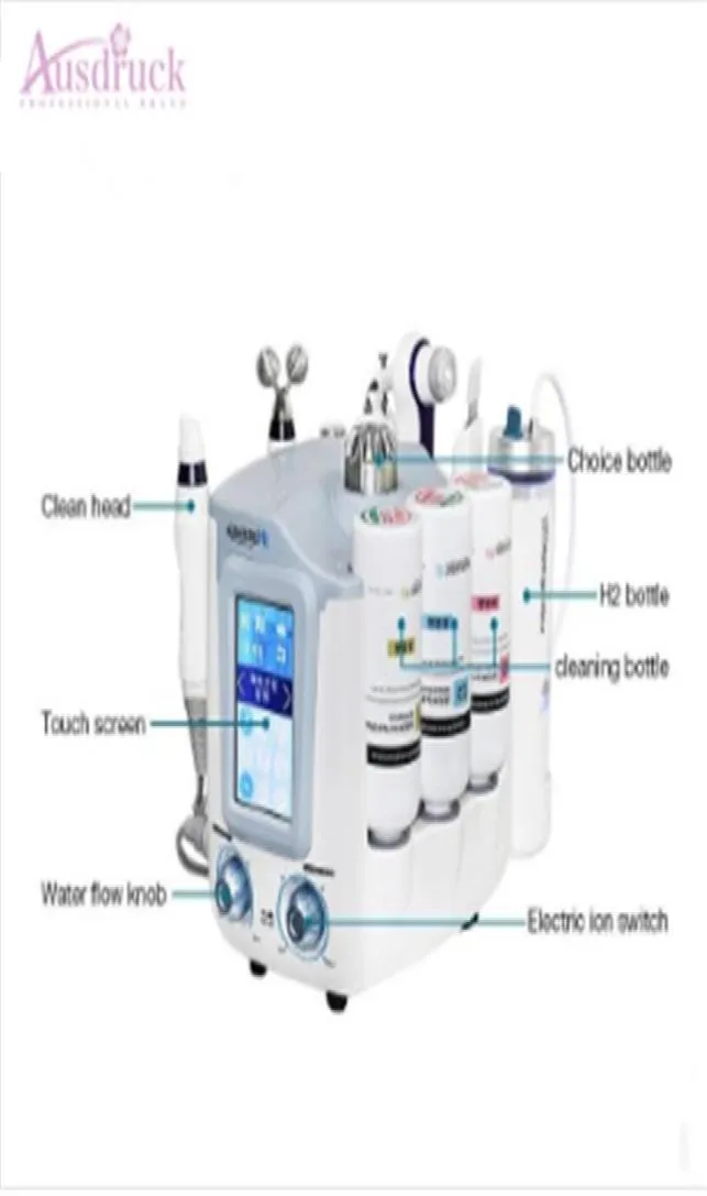 Taxe UE Portable 6 en 1 Aqua sure H2O2 nettoyage en profondeur pulvérisation d'eau galvanique micro courant Bio rouleau massage dispositif facial 3685535
