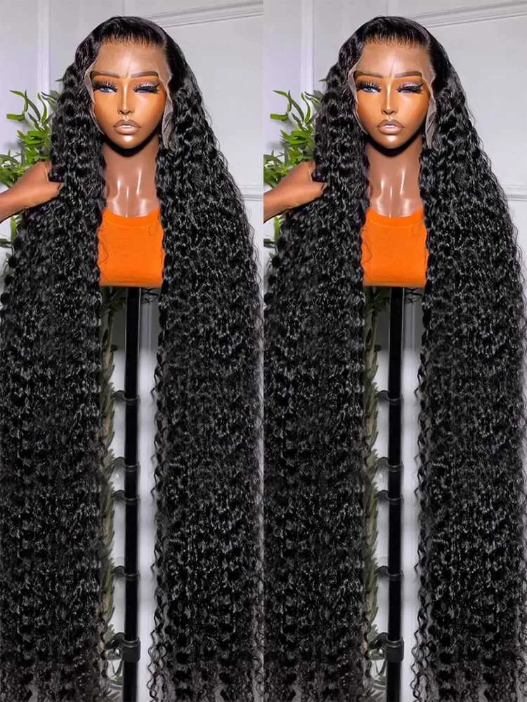 360 Lace Frontal Wig Deep Wave Curly Human Hair Blend  display picture 1