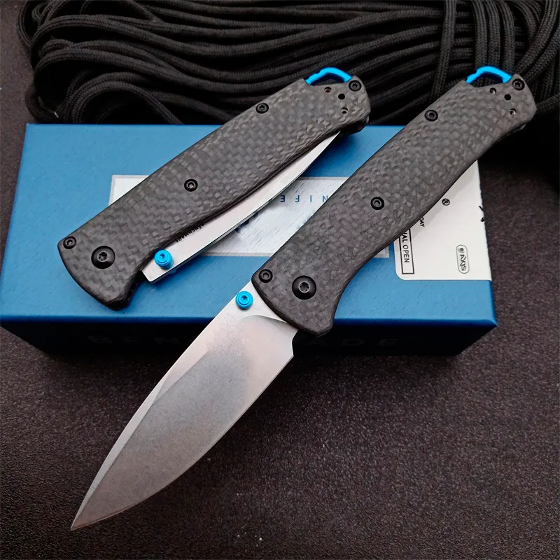 BM 535-3 Bugout Folding Knife 3.188 "S90V Blad Kolfiberhandtag Camping utomhus Taktisk jaktficka EDC Tools 940 BM550 535 BM15080 565 Knivar