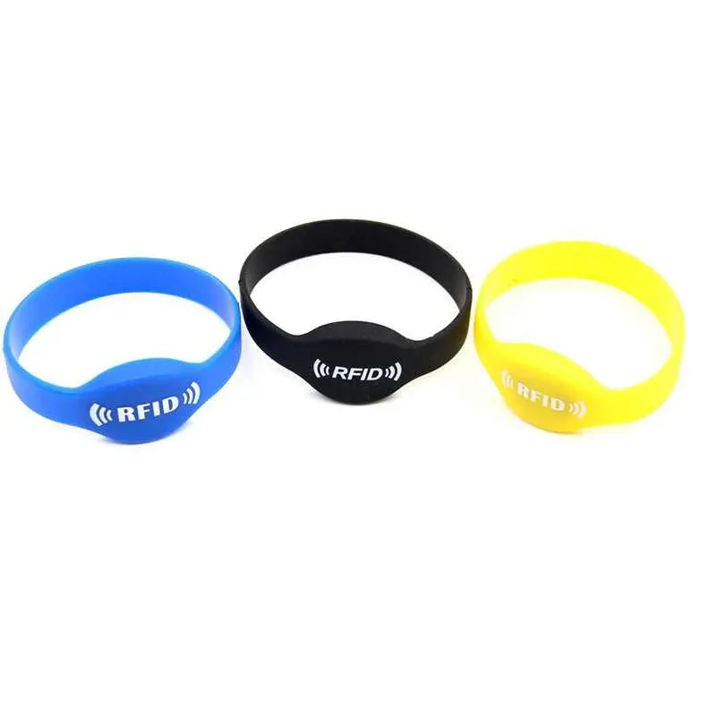 Cartões 10pcs RFID EM4100/TK4100 pulseira 125K, pulseira de silicone ID |Cartão de relógio de identificação |Cartão de mão do clube de sauna RFID