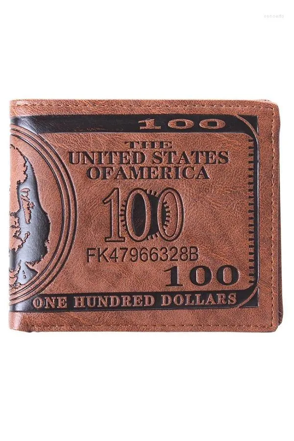 Wallets 1PC Arrival Men Pockets Card US Dollar Bill Money Wallet Funny Foldable PU 2 Colors Carteira