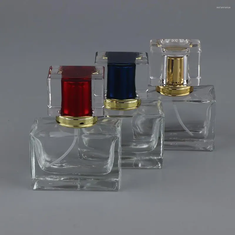 Bouteilles de stockage 1x flacons de parfum de parfum rechargeables en verre vides de 30 ml avec couvercles pour voyage, fête de rencontre