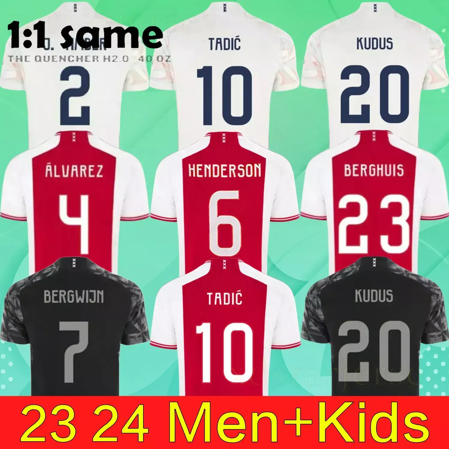 23 24 Henderson Soccer Jerseys Berghuis Akpom Brobbey Bergwijn Cruyff Taylor Bergwun Lucca 2023 2024 Fotbollströjor män Kids Kit Fans Fans Fans FANSPLIGHT