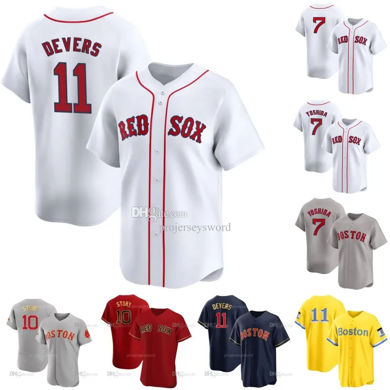 Red Sox Jerseys Devers Casas Duran Yoshida Dalbec Grissom Valdez Bello Winckowski