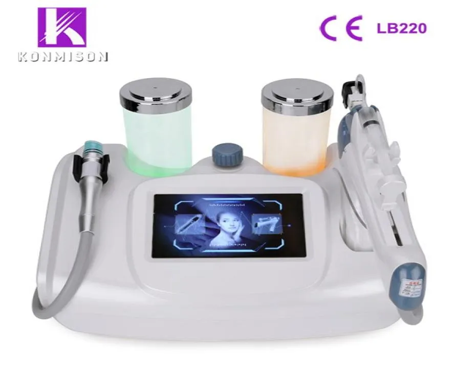 Nieuwe Collectie 2 In 1 Hydrofacial Microdermabrasie Machine RF Naald Mesotherapie Voor Huidverzorging Water Jet Peel Facial Meso Gun2426586