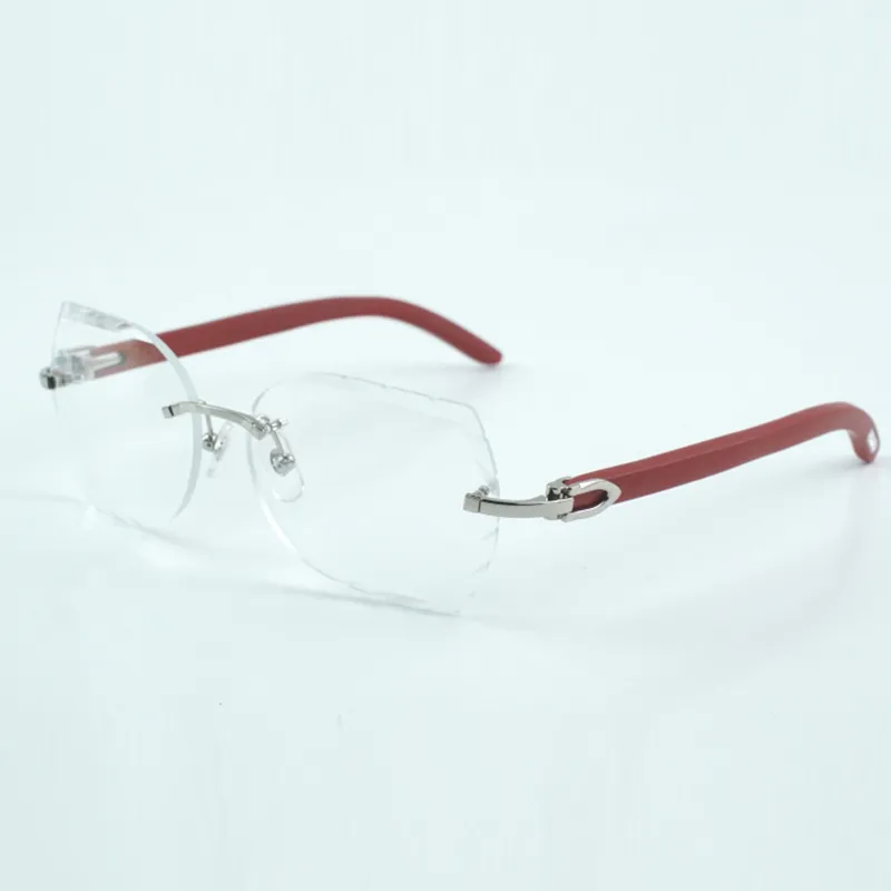 Se Anteojos Transparentes: Lentes De Moda Micro Con Tigre/Rojo