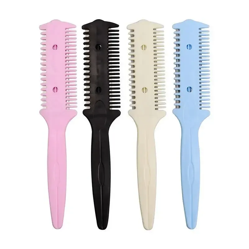 Barber Hair Razor Comb SCISSOR Tools Bangs Borst Frisyrning Trimmer Hårrakblad som klipper tunnare skönhetsstyling