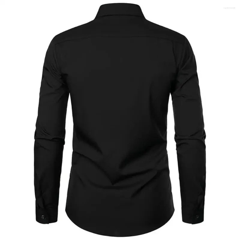 Camisas de vestido masculino gótico glamour camisa retro medieval estilo real com plissado retalhos lapela colarinho fino ajuste manga longa formal topo