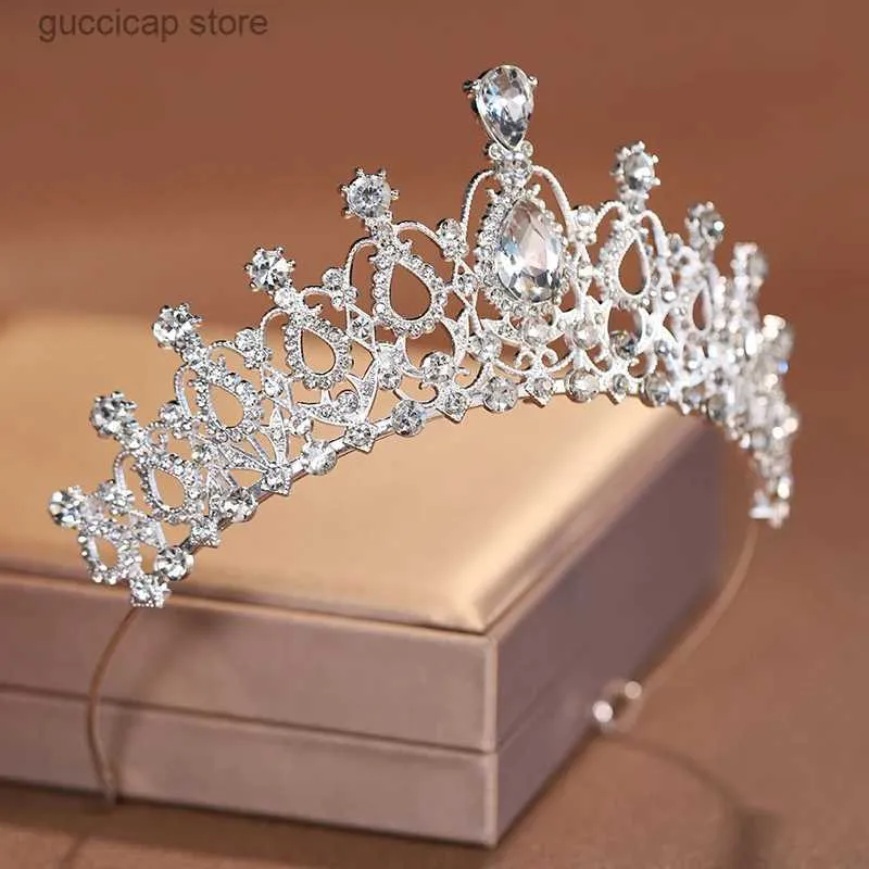 Tiaras Itacazzo Bridal Headwear Silver-Colour Womens Classic Wedding Crown Girl Birthday Tiaras Y2