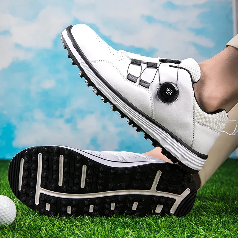 Stivali Nuove scarpe da golf per uomini donne sneaker da golf impermeabili uomini di grandi dimensioni 3647 scarpe da golfer per esterni comodi sneaker atletici comodi