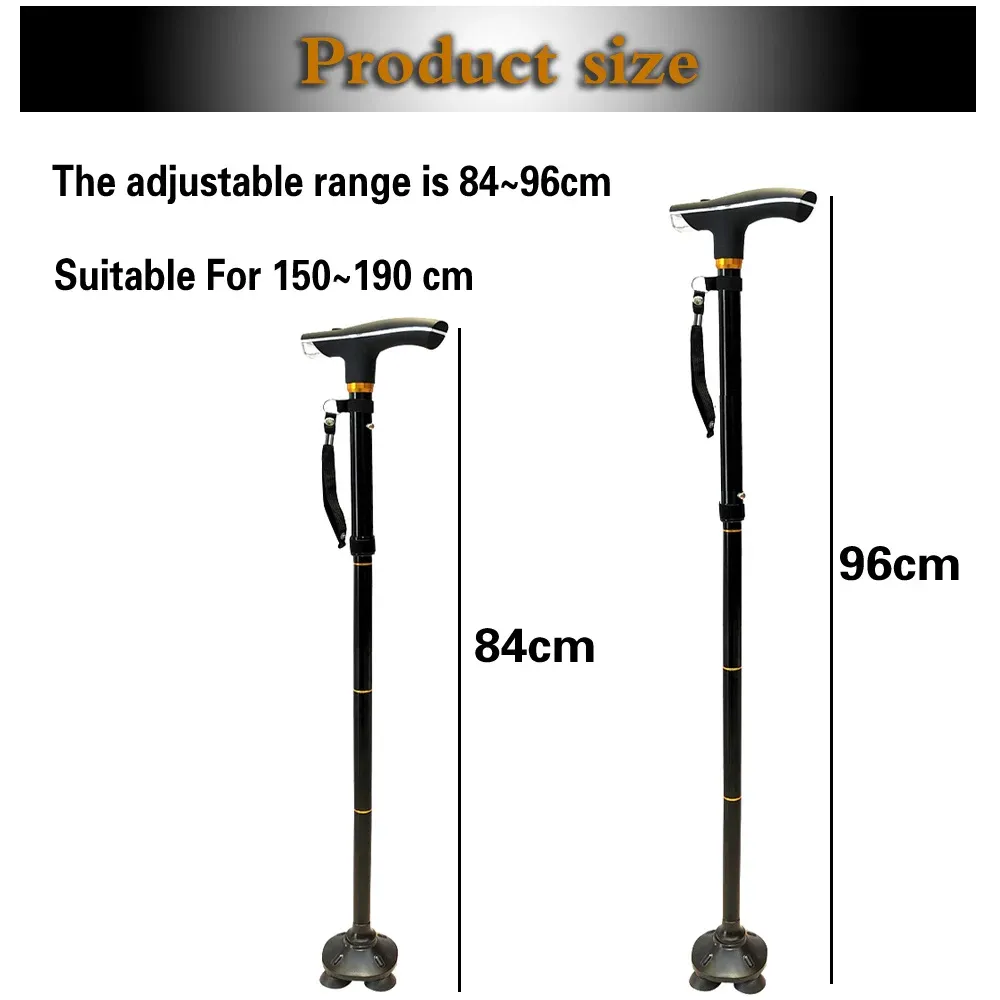 Sticks Safe Reliable Old Man Crutches Highgrade Light Wood Grain T Walking Stick Fourlegged Cane Nonslip Elderly Supplies