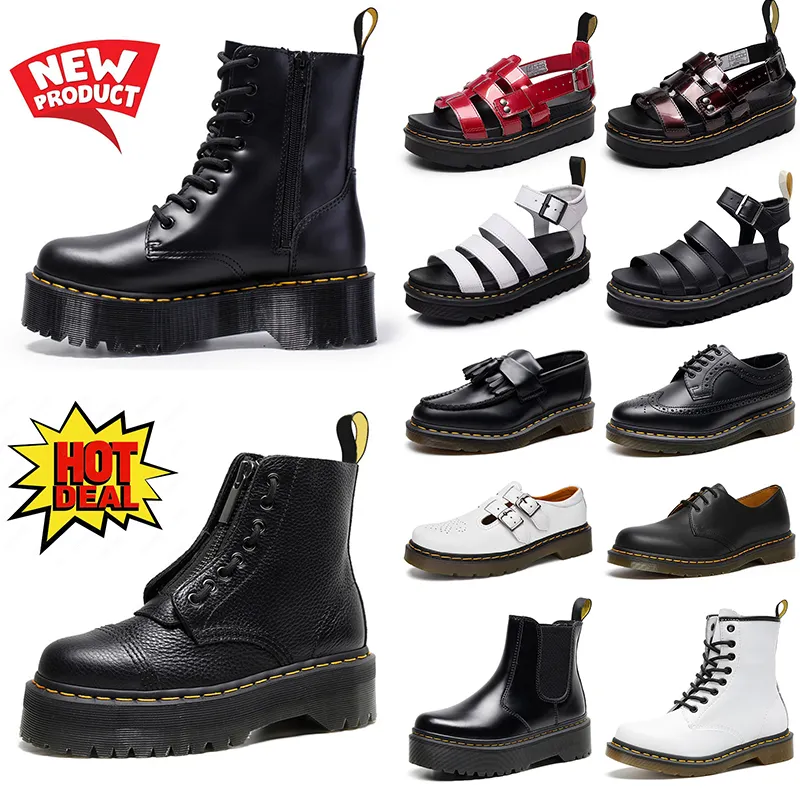 Botas para hombres, mujeres, diseñador, negro, blanco, rojo oscuro, azul, verde, plataforma, botines, Dr. Martin, para hombre, para mujer, sandalias al aire libre, zapatos de tobillo.