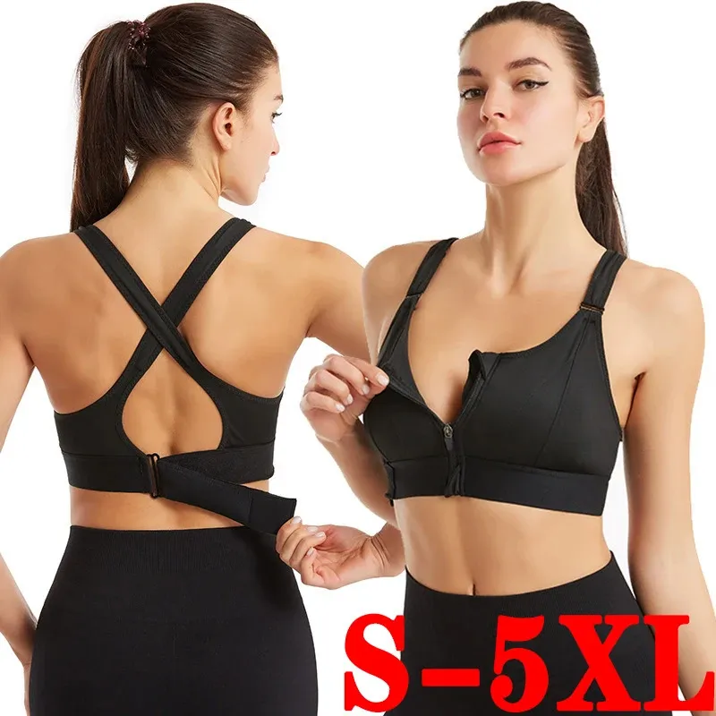 Sports Bra Crop Top Fitness Women Sportswear Feminine Sport Top Bras For Fitness Gym Female Underwear Sports Run Bra Top S-5XL 240319