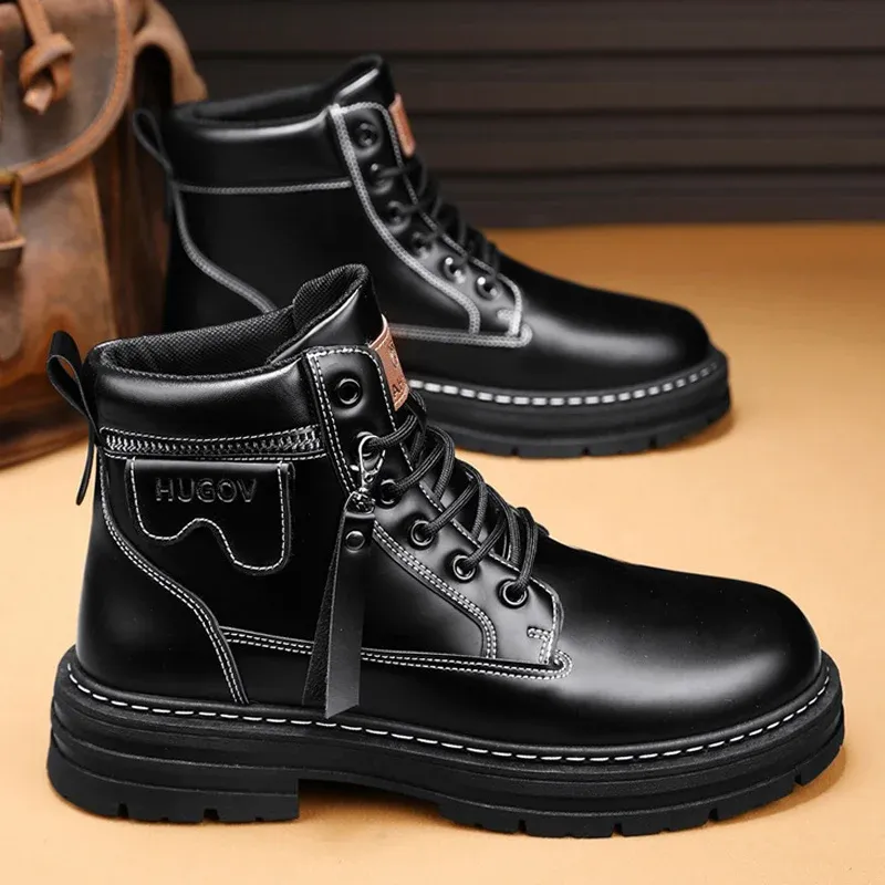 boots CYYTL Mens Boots Casual Winter Shoes Platform Leather Outdoor Designer Luxury Chelsea Cowboy Tactical Work Safety Ankle Sneakers