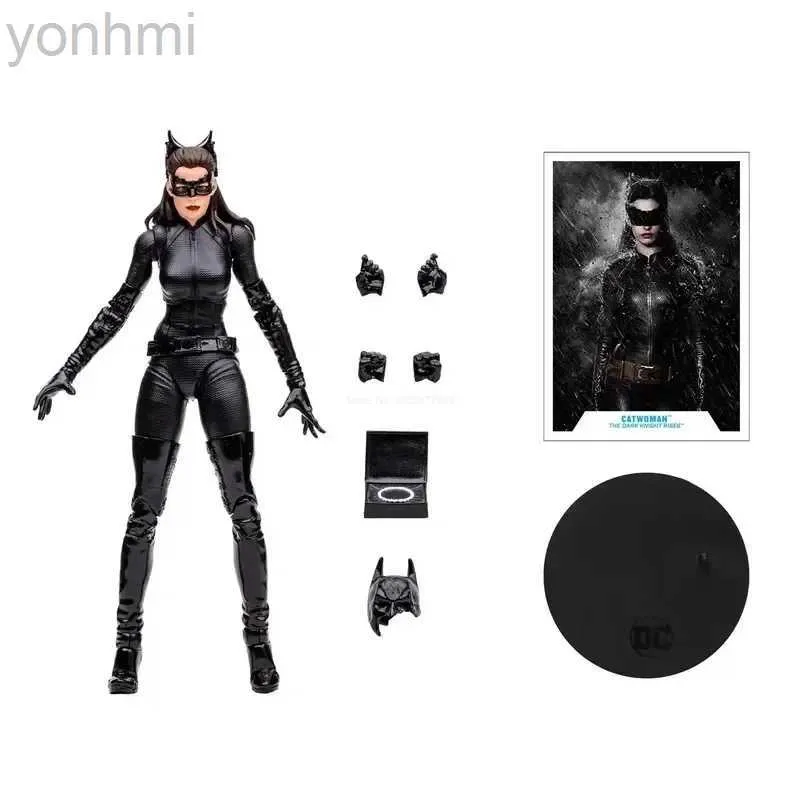 Figuras de brinquedo de ação Original Mcfarlane Toys Dc Multiverse Batman Figura Mulher-Gato O Cavaleiro das Trevas Ressurge Anime Figuras de ação Estátua 24319