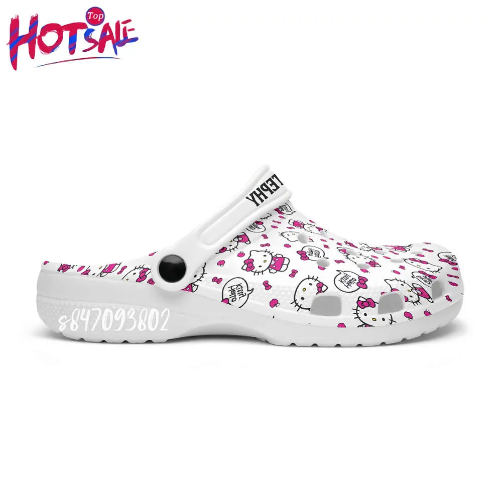 DIY slippers for men and women with custom pattern, featuring cute cat design for outdoor sports trainers sneakers