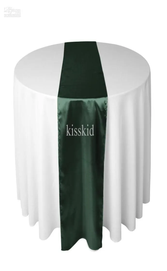 20 Pcs Hunter Green SATIN TABLE RUNNERS 12quot x 108quot Wedding Party Decorations Choose Color NEW3864778