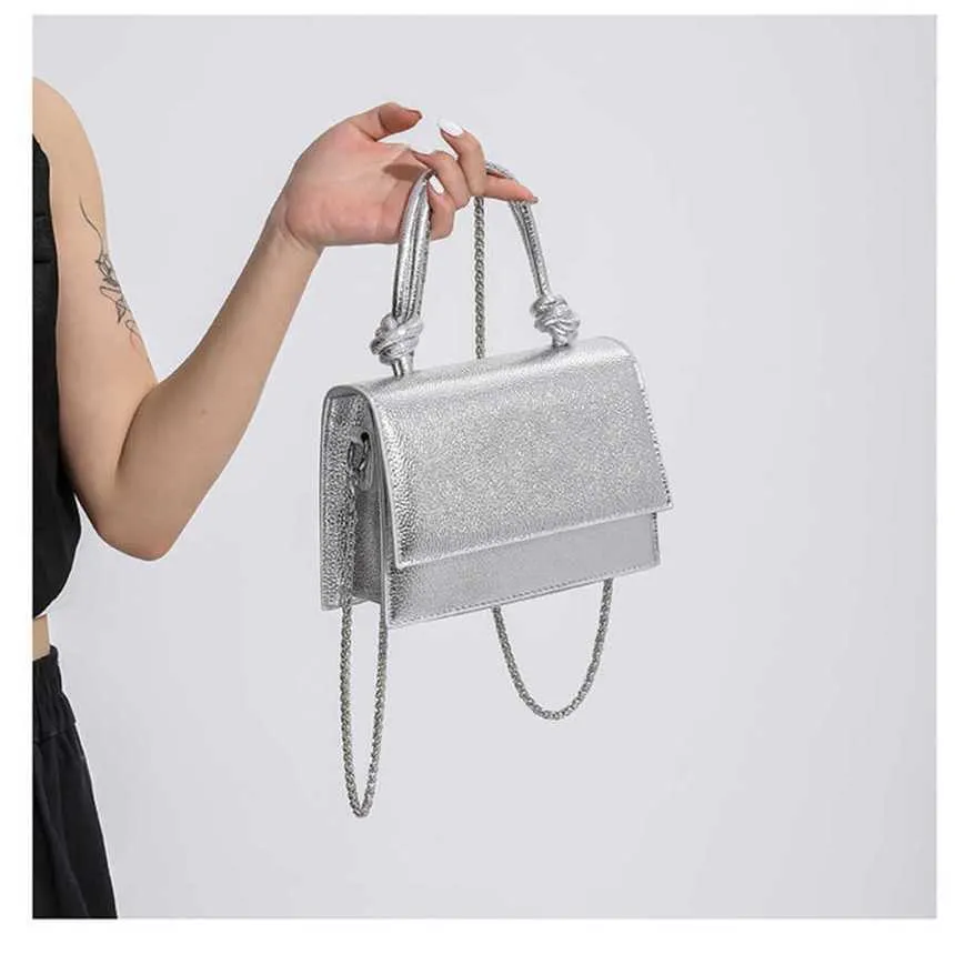 Top Shoulder Bags Womens Summer Fashion Litchi Pattern Chain Handheld Small Square Bag with Simple Texture Single Crossbody 240311