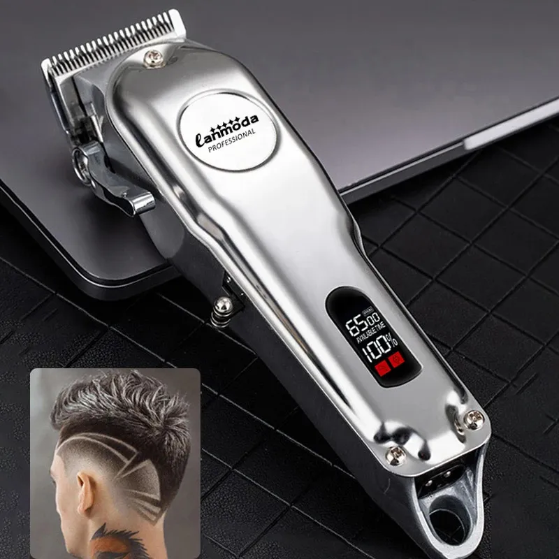All Metal Hair Trimmer Machine Beard Clipper Electric Shaver For Men High Power Professional Cutter For Frisör Barber Shop 240314
